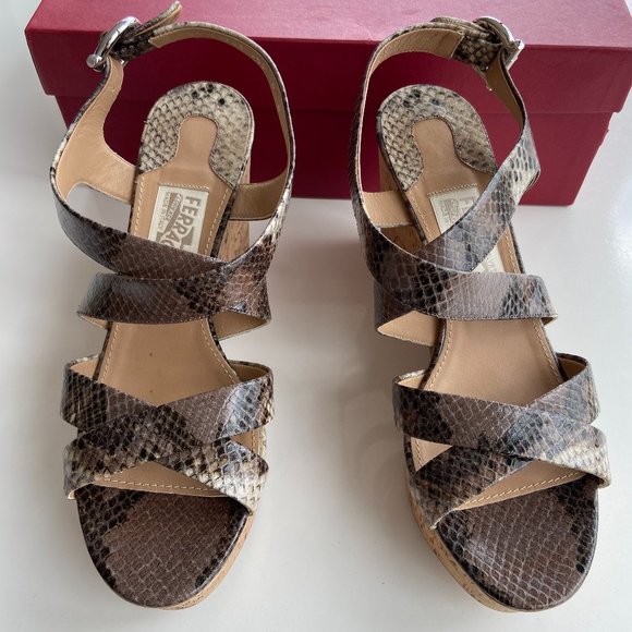 Salvatore Ferragamo Shoes - Salvatore Ferragamo Women Persy Wedges 9B